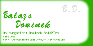 balazs dominek business card